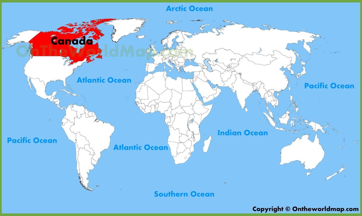 Canadá palavra mapa