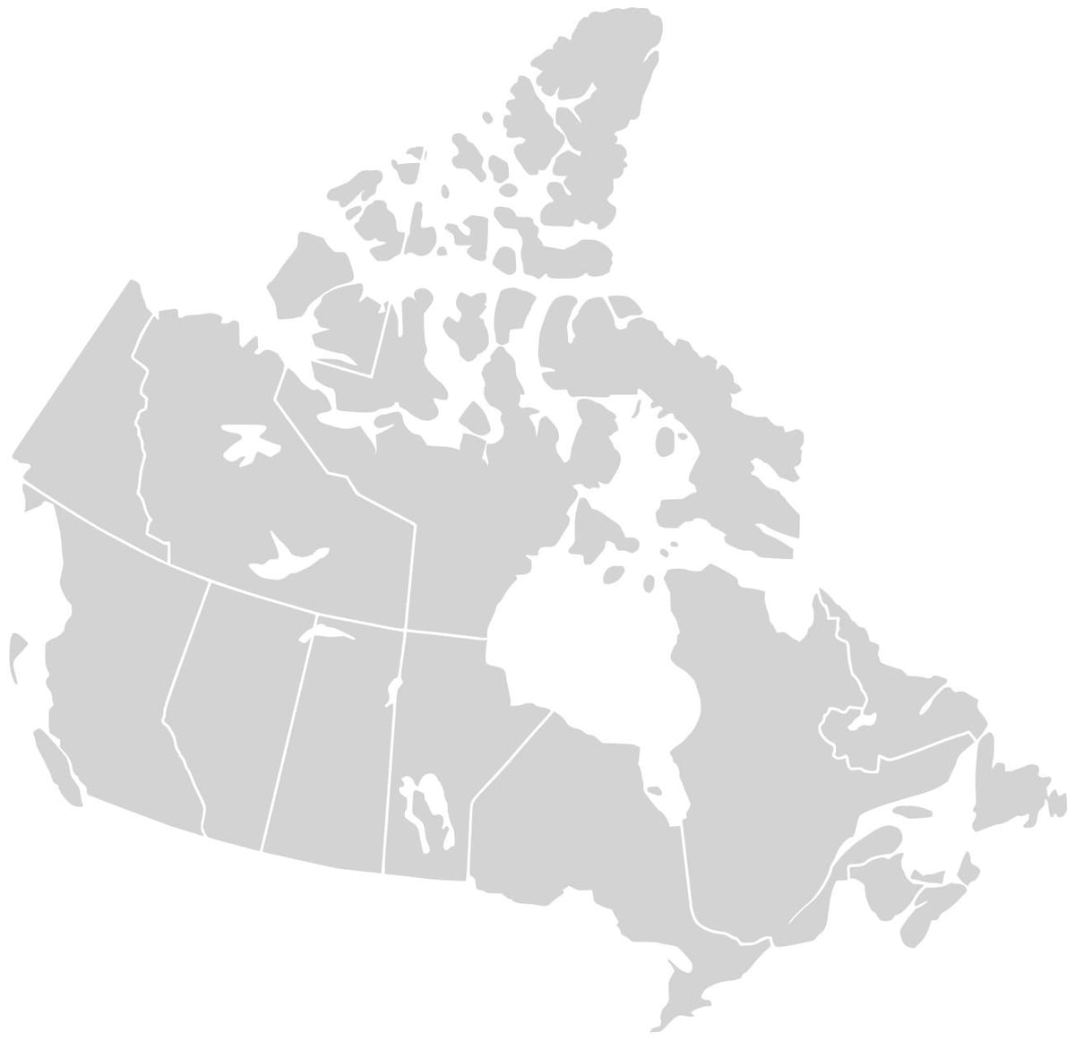 mapa do Canadá vetor