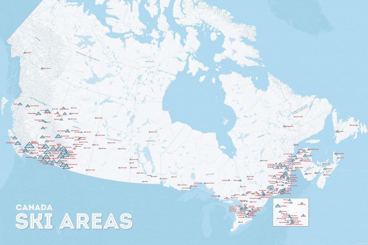 Canadá estâncias de esqui mapa