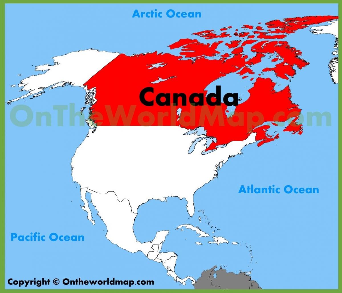 Canadá américa do mapa