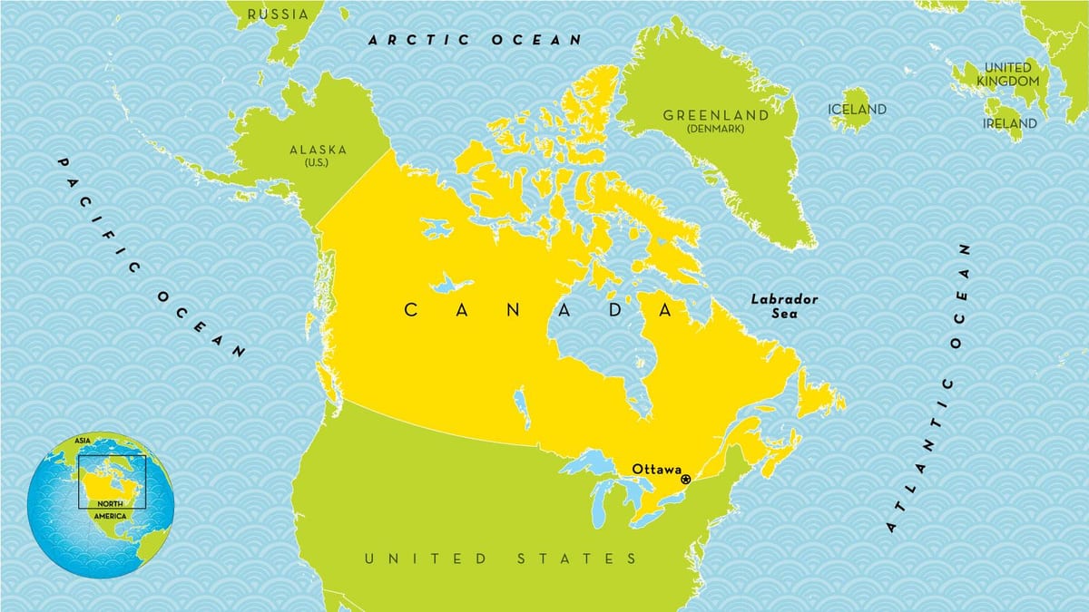 crianças mapa do Canadá