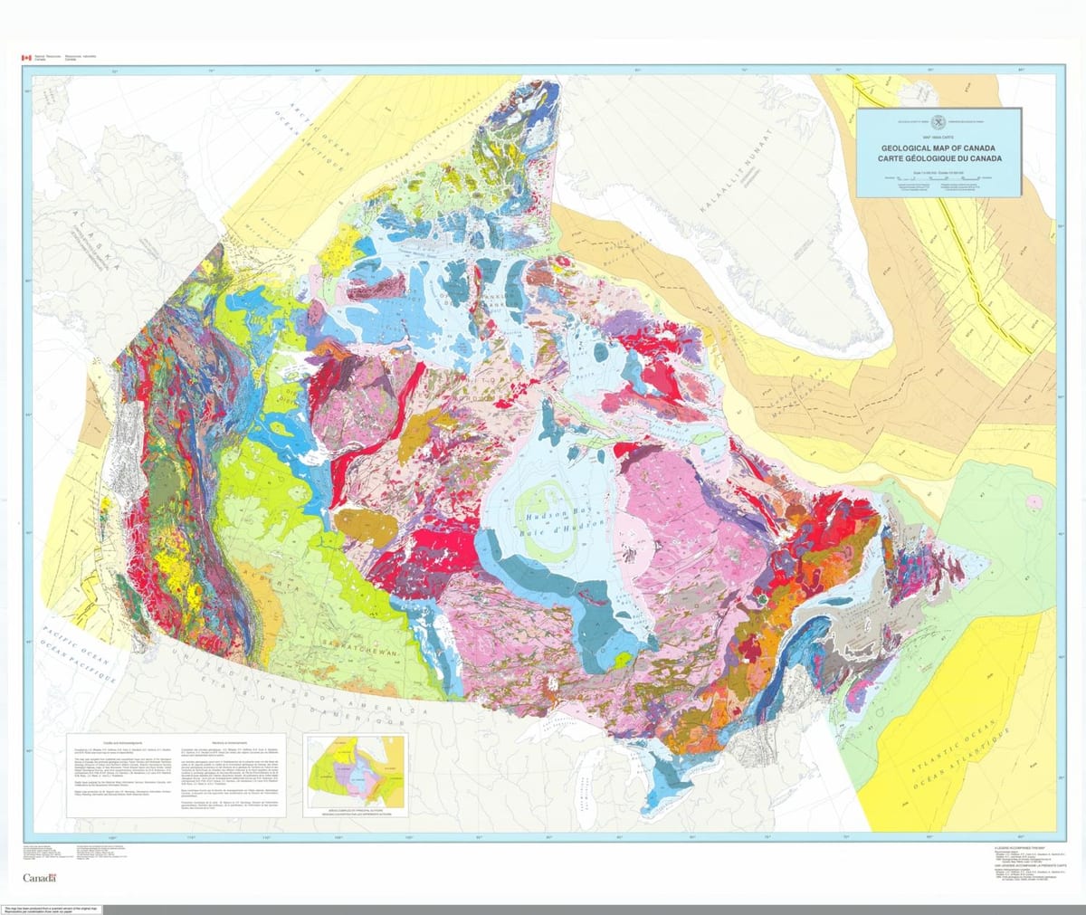 mapa geológico do Canadá