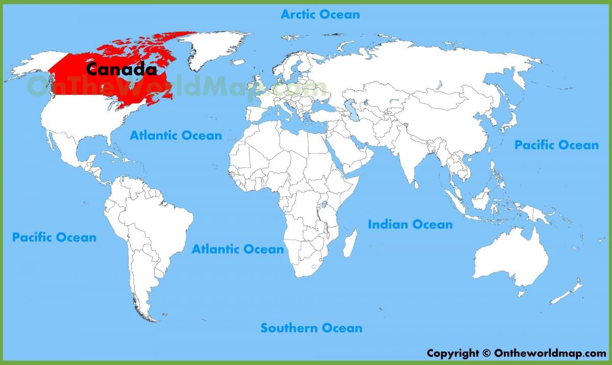 Canadá localização no mapa