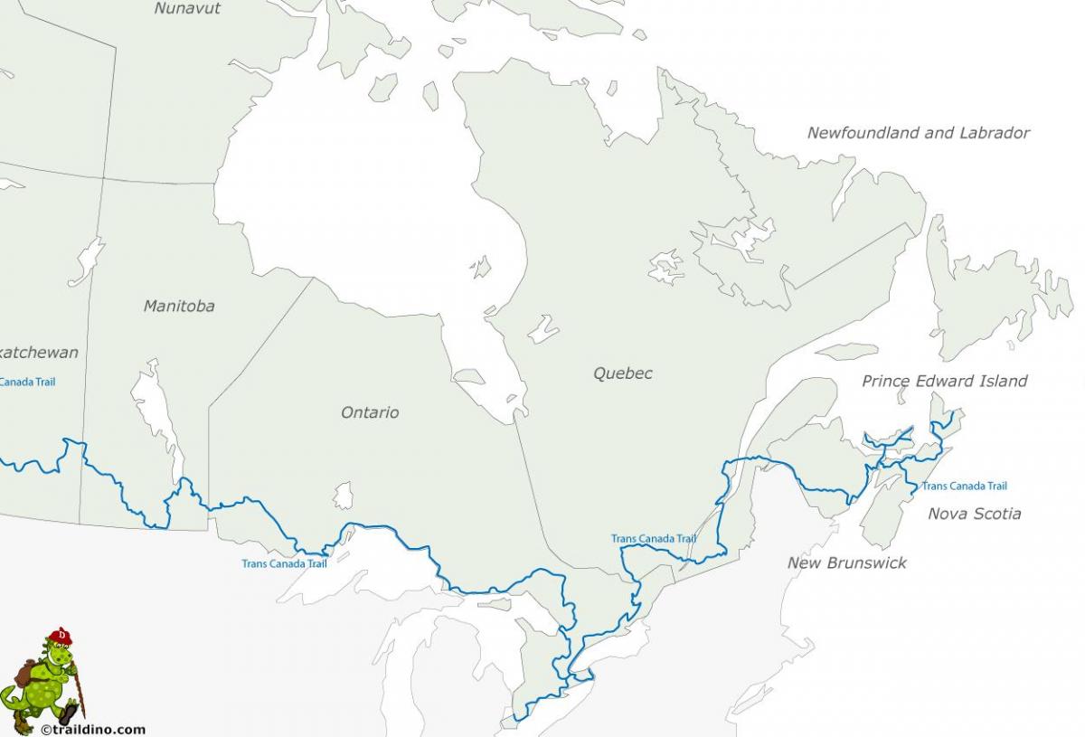 Canadá mapa da trilha