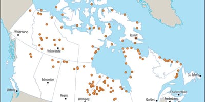 Canadá aeroportos internacionais do mapa
