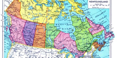 Mapa do Canadá de inundação