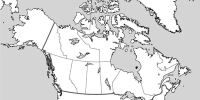 Um mapa em branco do Canadá