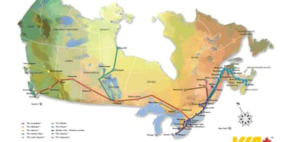 Canadá rede ferroviária mapa