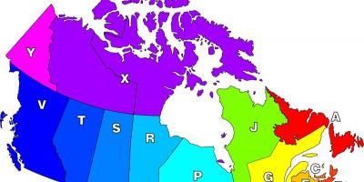 Canadá código postal mapa