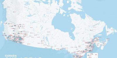 Canadá estâncias de esqui mapa