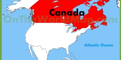 Canadá américa do mapa
