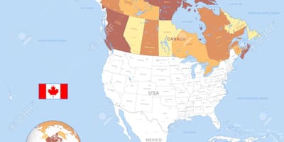 Canadá globo mapa