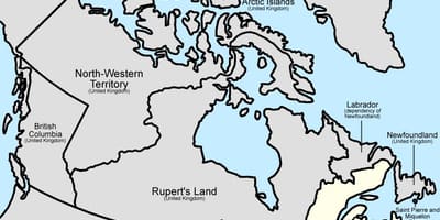 Mapa do Canadá em 1867