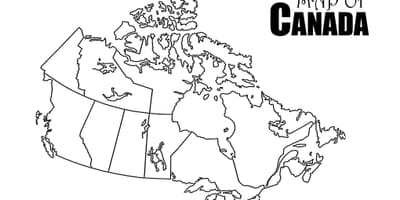 Canadá mapa de folha de cálculo